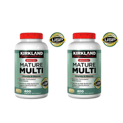 Kirkland Signature Adult 50+ Mature Multi Vitamins & Minerals 400 Tabs - 2 Pack