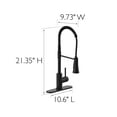 thumbnail image 3 of Design House 593889 Spencer Modern Single-Handle Chef Dual-Function Faucet for Kitchen, Matte Black, 3 of 19