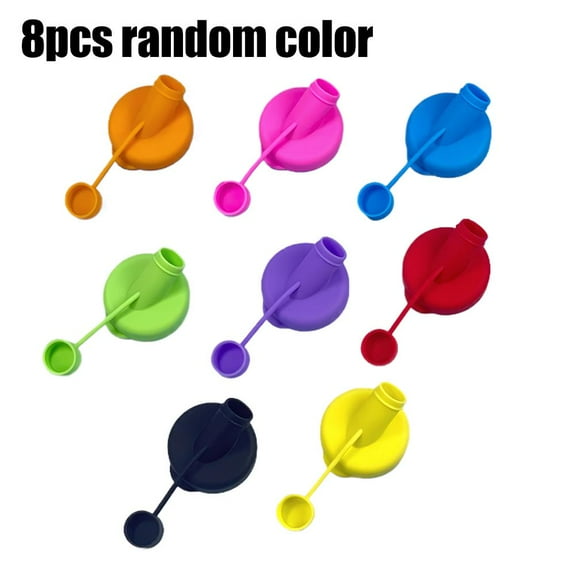 8 Sets (B) $ Cross-Border New Silicone Milk Bottle Caps Suitable For Glass Jar Replacement Caps Leak-Proof Fresh-Keeping Caps