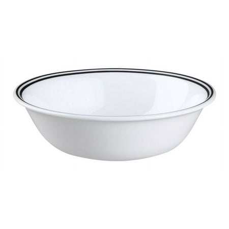 Corelle 1074209 Livingware City Block Soup/Cereal Bowl, Black / White