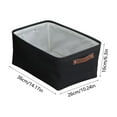 thumbnail image 3 of LiUMX Foldable Fabric Storage Basket | Collapsible Cloth Organizer for Home | 36x26x16cm Storage Bin for Clothing Toys & Miscellaneous Items | Black Gray Blue Khaki, 3 of 5
