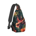 thumbnail image 2 of ZICANCN Crossbody Sling Bags for Women Men,Tropical Flower Seamless Pattern Casual Shoulder Backpacks for Hiking Daypacks, 2 of 9