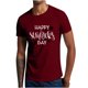 thumbnail image 1 of Hombres Pullover Manga corta Casual Día de San Patricio Estampado de cuatro hojas y corazón Cuello redondo Camiseta Blusa Pompotops  oipoqjl5196, 1 of 4