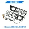 thumbnail image 6 of Front Bumper Grille Fog Light Kit Compatible for Audi A4 B8 2009-2011 Durable Plastic Black with LED, 6 of 6