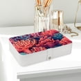 thumbnail image 6 of Coral Jewelry Organizer Travel Case PU Leather with Removable Compartment, Portable Necklace Bracelet Holder Jewelry Display, 6 of 6
