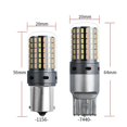 thumbnail image 2 of 2 bombillas LED Canbus 1156 BA15S P21W BAU15S PY21w 3156 T20 7440 W21W 3014 120SMD Luz de señal de giro de dos colores sin error sin flash, 1156 BAU15S PY21w, 2 of 5