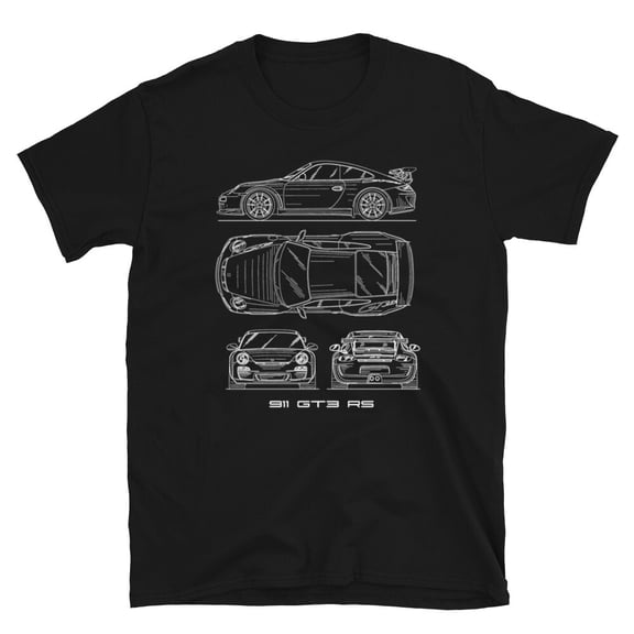 911 Mens T-Shirt GT3 RS Racing Sports Car Luxury Tee Shirt Automotiv Design Fast