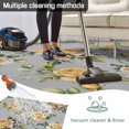 thumbnail image 5 of Yellow Rose Outdoor Rug 6x9 Ft - Reversible Patio Rug Outdoor Camping Rugs, Vintage Country Botanical Floral Vines Washable Indoor Outdoor Area Rugs, Non-Slip Outdoor Carpet Runner for Deck/Porch, 5 of 8