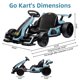thumbnail image 4 of Kart eléctrico para niños 24V 2x150W - 4 velocidades - Asiento ajustable - Luces LED y música - Cinturón de seguridad - Para carreras al aire libre - Azul, 4 of 8