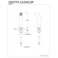 thumbnail image 2 of Kingston Brass GSS7708ACLSP American Classic Kitchen Side Sprayer, Brushed Nickel, 2 of 2