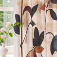 thumbnail image 1 of Cortinas opacas SUBRTEX Floral, 132 x 241 cm, color marrón, 2 paneles, 1 of 9