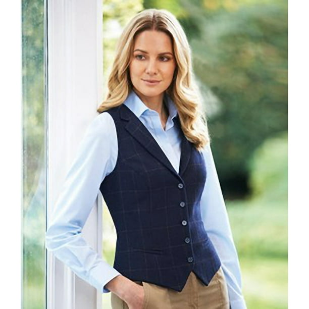 Brook Taverner - Chaleco uniforme Nashville para chica mujer (Cuadros Marinos) Brook Taverner UTPC3396_navycheck
