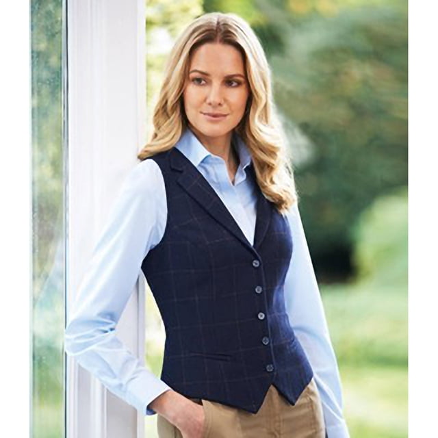 Brook Taverner - Chaleco uniforme Nashville para chica mujer (Cuadros Marinos) Brook Taverner UTPC3396_navycheck