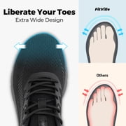 FitVille Extra Wide Mens Walking Shoes with Arch Support Comfort Sneakers for Men