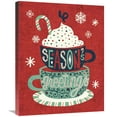 thumbnail image 1 of Global Gallery's 'Festive Holiday Cocoa Seasons Greetings' By Michael Mullan Stretched Canvas Wall Art, 1 of 4