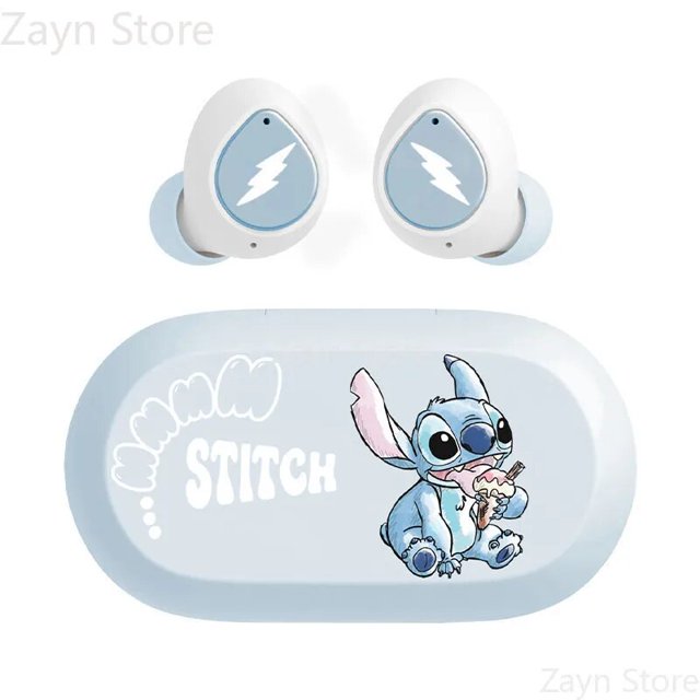 Disney-auriculares inalámbricos Lilo & Stitch Angel, por Bluetooth, HiFi, estéreo, HD, llamada de larga duración, Smart Touch, baja latencia