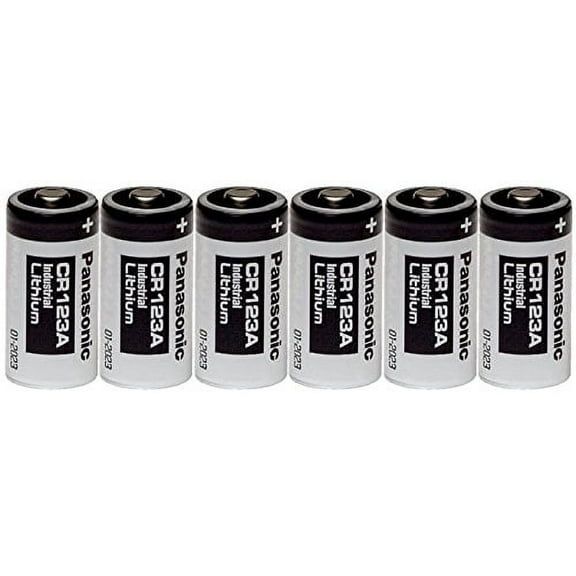 Panasonic Industrial CR123A Lithium Battery 3V 6 Pack