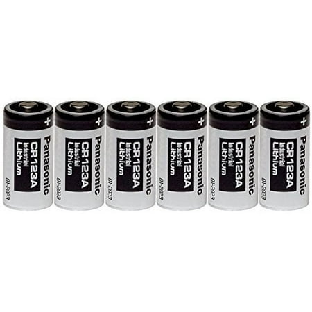 Panasonic Industrial CR123A Lithium Battery 3V 6 Pack