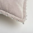 thumbnail image 3 of Blush Solid Pearl Beaded Edge Throw Pillow, 3 of 3