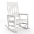thumbnail image 1 of HDPE Outdoor Rocking Chair for Adults - All-Weather Resistant High Back Porch Rocker for Patio & Front Porch- White, 1 of 7
