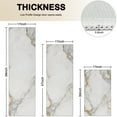 thumbnail image 4 of White Gold Marble Pattern Kitchen Rugs Sets Of 3,Kitchen Runner Rugs Non Skid Washable,Decorative Kitchen Floor Mats for Kitchen,Sink,Laundry,17"x30"+ 17"x47" + 17"x59", 4 of 6