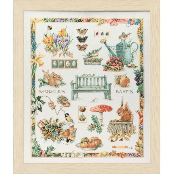 Lanarte Counted Cross Stitch Kit Four Seasons 20.8" x 25.2" - Walmart