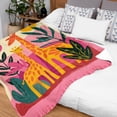 thumbnail image 2 of Giraffe Mom and Baby Fleece Throw Blanket – Colorful Safari Animal Design for Kids or Nursery, Birthday or Christmas Gift – Soft & Warm for Bed, Sofa or Couch, 2 of 6