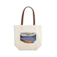thumbnail image 1 of Rangeley Lakes, Maine, Canoe and Lake, Contour (Canvas Deluxe Tote Bag, Faux Leather Handles & Zip Pocket), 1 of 4