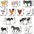 thumbnail image 3 of 12 Pcs Figurines d'Animaux Réalistes Modèle d'Animal de Grange Ensemble Éducatif (3-6cm), 3 of 5