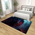 thumbnail image 4 of 4x5 Rug, Wolf Rug Washable Non Slip Soft for Living Room Bedroom, Horror Gaming Wolves Area Rug, Kids Boys Teen Carpet, Wolf Home Decor & Gifts, 4 of 7