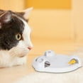 thumbnail image 4 of Plato giratorio automático, juguete eléctrico para gatos, juego inteligente para gatos, plato giratorio, gato persiguiendo al ratón, juguete con forma de donut, blanco, 4 of 12