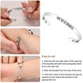thumbnail image 4 of Inspirational Bracelets for Women,Stainless Steel Engraved Personalized Positive Mantra Quote Keep Going Cuff Bangle College Graduation for Her, 4 of 5