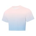 thumbnail image 5 of Cropped T-Shirt for Men Round Neck Tee Short Sleeve Tops Gradient Short Sleeve Tees Quick Dry Ultra Soft Tunic Blouses Trends Lightweight T Shirts Golf Joggers Blouse, 5 of 7