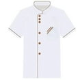 thumbnail image 4 of Unisex Short Long Sleeve Chef Jacket Coat Hotel Kitchen Service Unicompatiblem Workwear_Gift Of G, 4 of 5