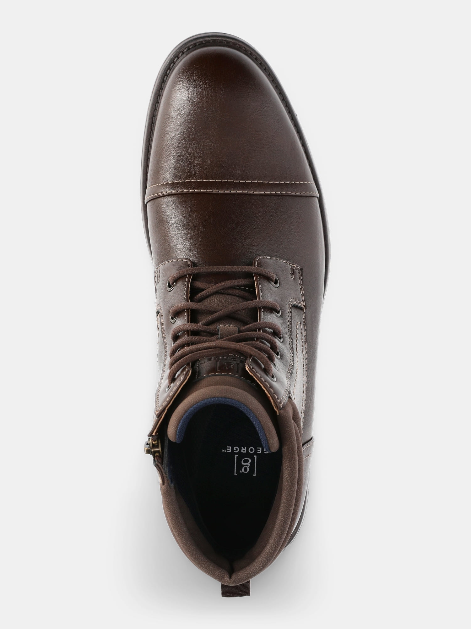 George Men's Faux Leather Lace Up Boots