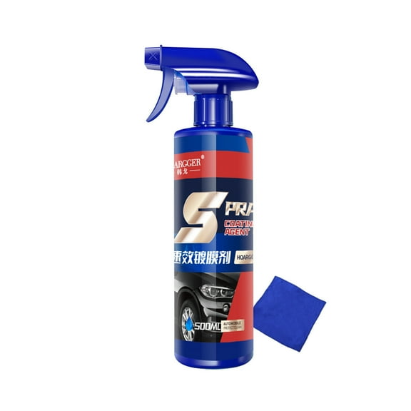 Zmeidao Fast-acting Coating Spray,Liquid Ceramic Spray Coating Top Coat Quick-Coating Auto Spray Wax 500ML and a Blue Towel Ceramic Coating Fortify Quick Coat Car Wax Polish Spray