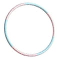 thumbnail image 3 of Aro de fitness con peso, 6 secciones, desmontable, bicolor, para adelgazar abdomen y cintura, azul y rosa, 3 of 13