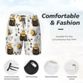 thumbnail image 3 of Honeii Honey Bee Insect Print Men's Swim Shorts,Mens Swim Trunks,Breathable Mesh Beach Shorts for Swimming,Surfing, and Beach Activities-X-Large, 3 of 6