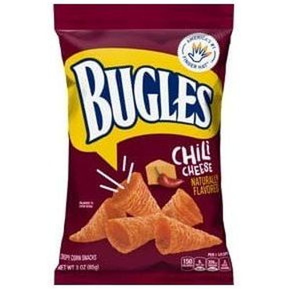Bugles Chili Cheese Snack, 3 Ounce 6 per case.