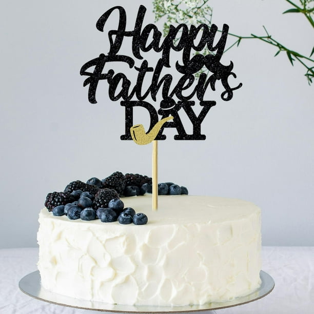 Drapeau de trophée de fête des pères noir et or Décorations d'anniversaire de papa, Décorations de joyeux anniversaire de papa, Bannière personnalisée de décoration de papa heureux, Décoration de