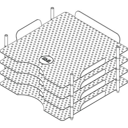 Stackable Acrylic Paper Trays Retail Packaged 4/Pkg-Clear 12"X12"