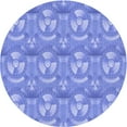 thumbnail image 1 of Ahgly Company Machine Washable Indoor Round Transitional Day Sky Blue Area Rugs, 4' Round, 1 of 7