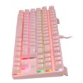 USB Wired Mechanical Keyboard,87 Key RGB Backlit Keyboard,Suspend