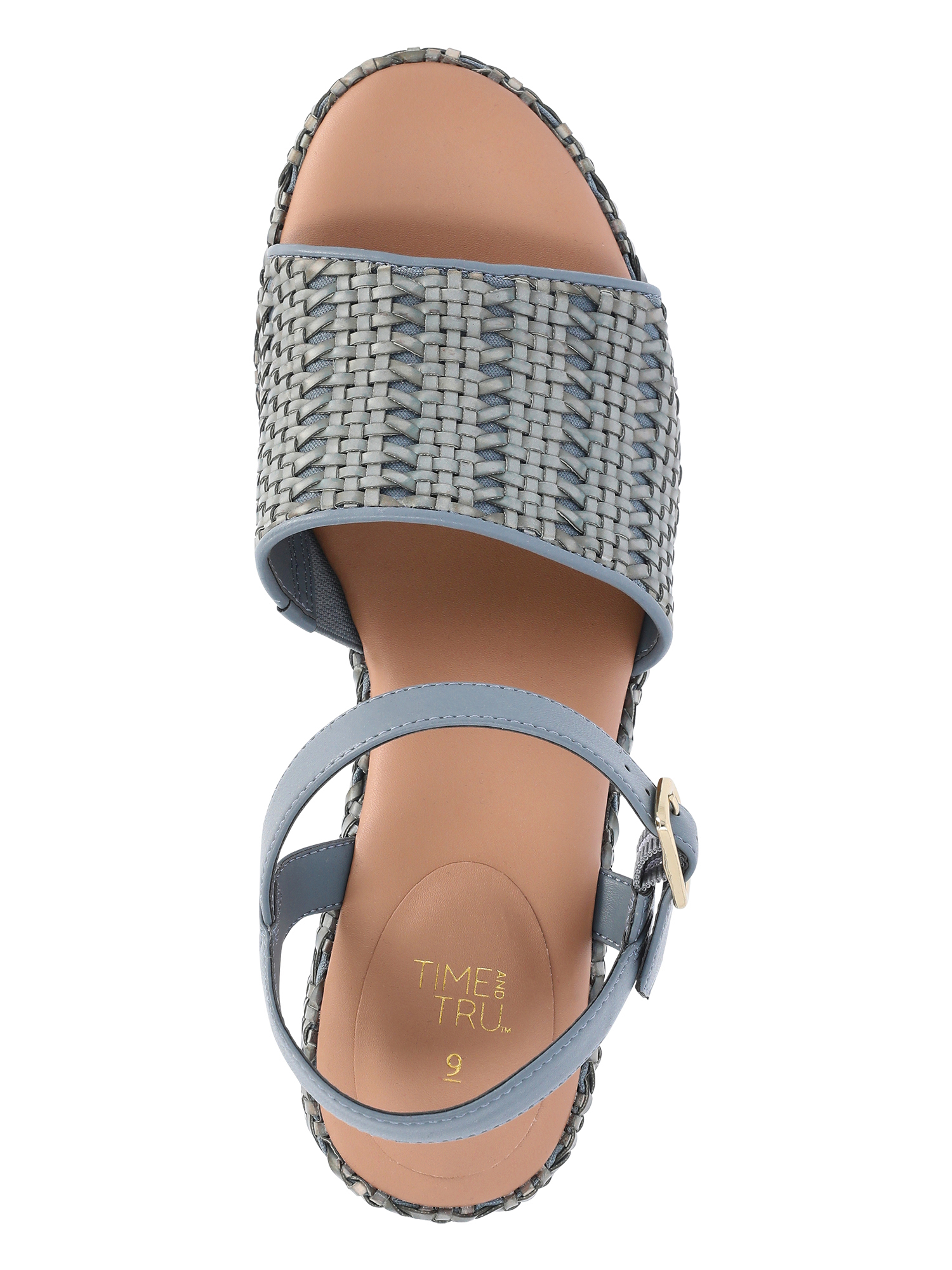 Time and Tru Women's Woven Wedge Heel Sandals