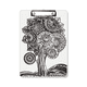 thumbnail image 1 of Negro blanco flor planta de girasol Portapapeles Carpeta de escritura Placa de soporte A4, 1 of 4
