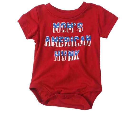 Infant Toddler Moms American Hunk Single Outfit Fourth Of July Baby Bodysuit
