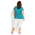 thumbnail image 2 of Avenue Women's Plus Size Elora Burnout Top, 2 of 2