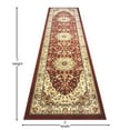 thumbnail image 4 of Masada Rugs Traditional Runner Rug Burgundy Bellagio 401 (2 Feet X 7 Feet 3 Inch), 4 of 6