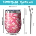thumbnail image 5 of 12oz Stainless Steel Insulated Wine Tumbler with Lid and Straw – Double Wall Vacuum Mug for Hot & Cold Drinks, 304 Steel Interior, Sweat-Free Design, 5 of 5