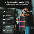 thumbnail image 3 of JYX Haut-Parleur de Fête Bluetooth, Haut-Parleur Portable pour l'Extérieur, Trois Subwoofers de 4 Pouces, 6 Modes d'Égalisation, Son Hi-Fi, MS73, 3 of 7
